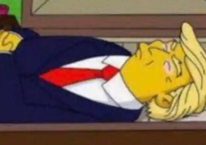 Trump i shtrirë në arkivol, a goditën këtë herë Simpsons?