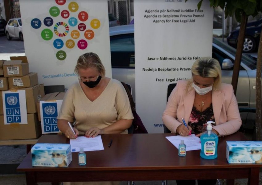 UNDP i dhuron pajisje mbrojtëse Agjencisë për Ndihmë Juridike Falas 