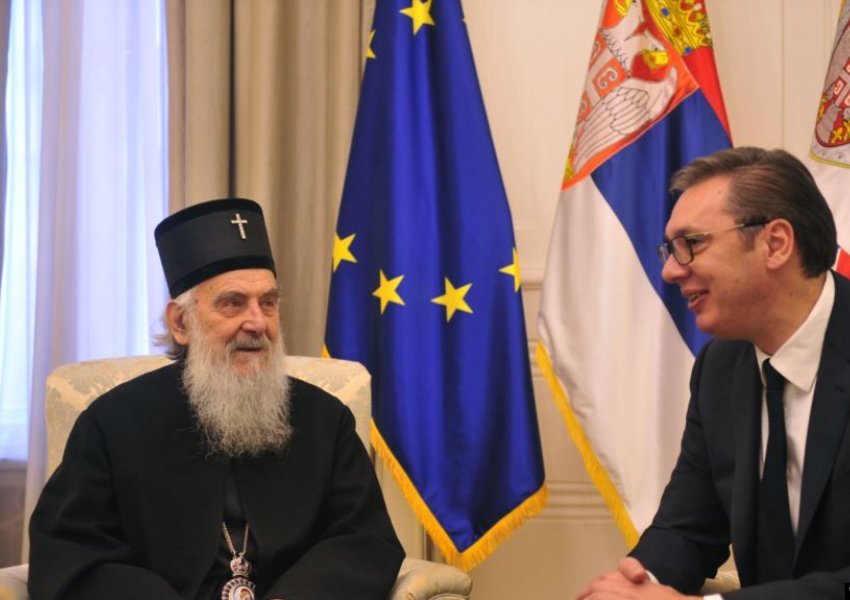 Vuçiq e informon patriarkun Irinej për dialogun me Kosovën