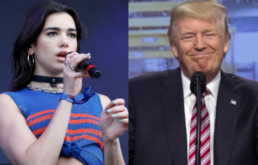 Dua Lipa përfshihet në debatin Trump-Biden, ironizon stilin e flokëve të tij