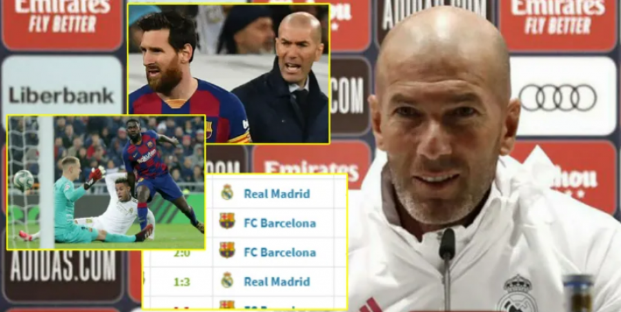Vetëm dy humbje në 10 ndeshje: Rekordi i Zidane kundër Barcelonës