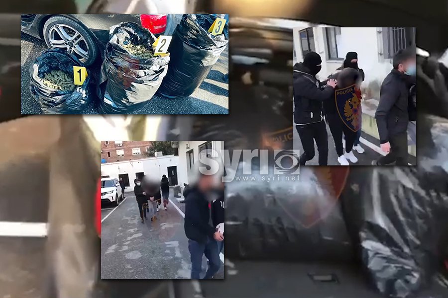 VIDEO/ Kapet drogë në Elbasan, 4 të arrestuar