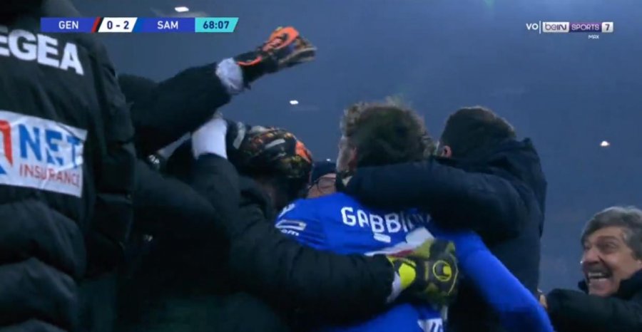 VIDEO/ Lojtarit të Sampdorias iu dha një gol në derbin e madh të qytetit pasi u largua nga loja