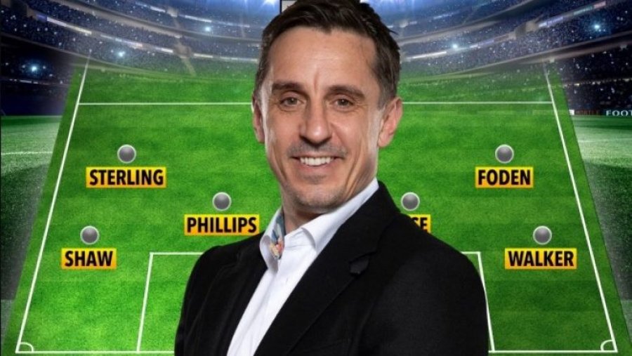 Neville këshillon Southgaten për formacionin titullarë ndaj Ukrainës, propozon dy ndërrime nga ndeshja me Gjermaninë