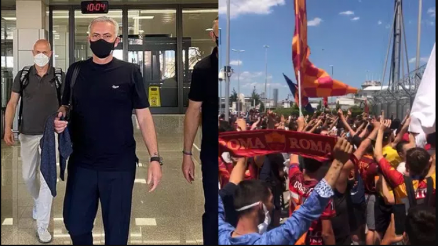 Mourinho mbërrin në Romë, mbi 500 tifozë në aeroport për ta pritur ‘Special One’