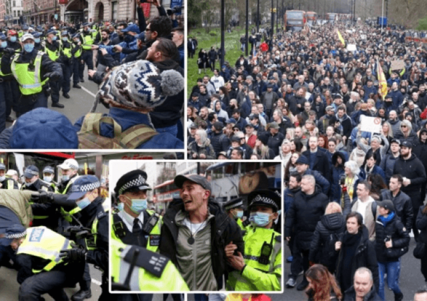 'Kundër masave anti-Covid', protestuesit refuzojnë paralajmërimet, përleshen me policinë