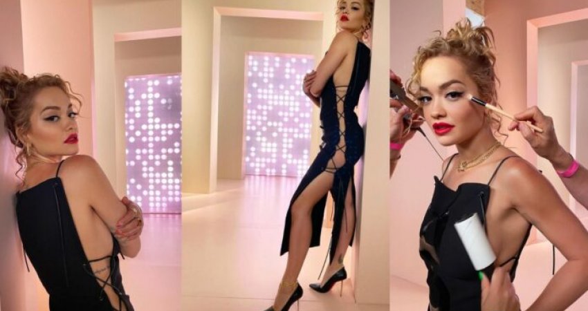 Rita Ora pozon me fustanin e ekstravagant, sjell fotografi me plotë stil