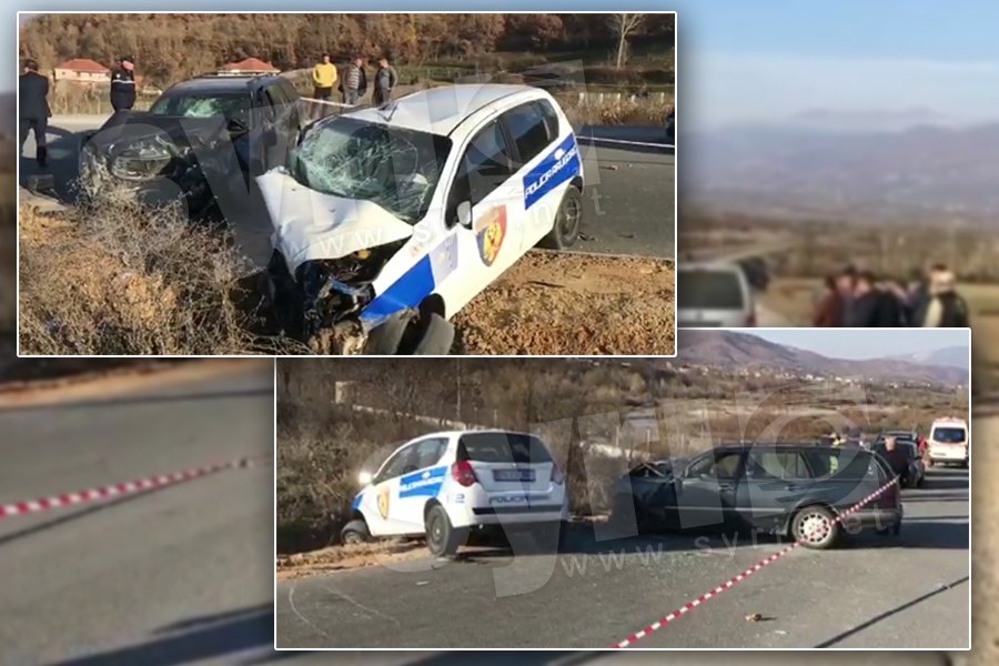 VIDEO/ Makina e policisë në krah të kundërt, u përplas me Benz-in