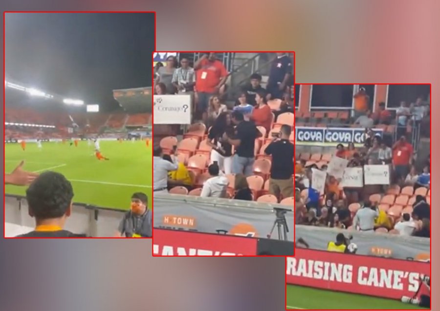 VIDEO/ Një propozim i veçantë në shkallët e stadiumit, çiftit i shkatërrohet gjithçka kur...