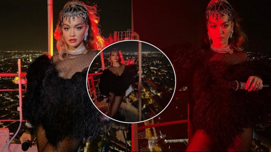 Rita Ora e quan 'çmenduri' performancën në Kullën Eiffel