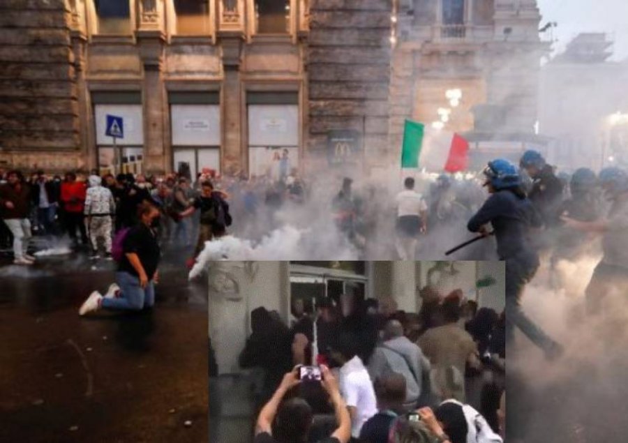 Itali/ Kundra ‘pasaportës së vaksinimit’, mijëra protestues tentojnë të hyjnë në kryeministri