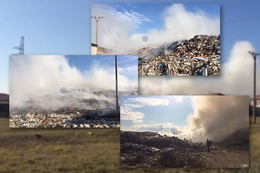 VIDEO nga SYRI TV/ Lushnjë, landfilli i mbetjeve në flakë, zjarri shkakton masakër mjedisore