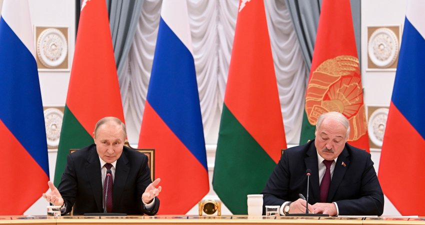 Putin dhe presidenti bjellorus shmangin përmendjen e Ukrainës në komentet publike në samitin e Minskut 