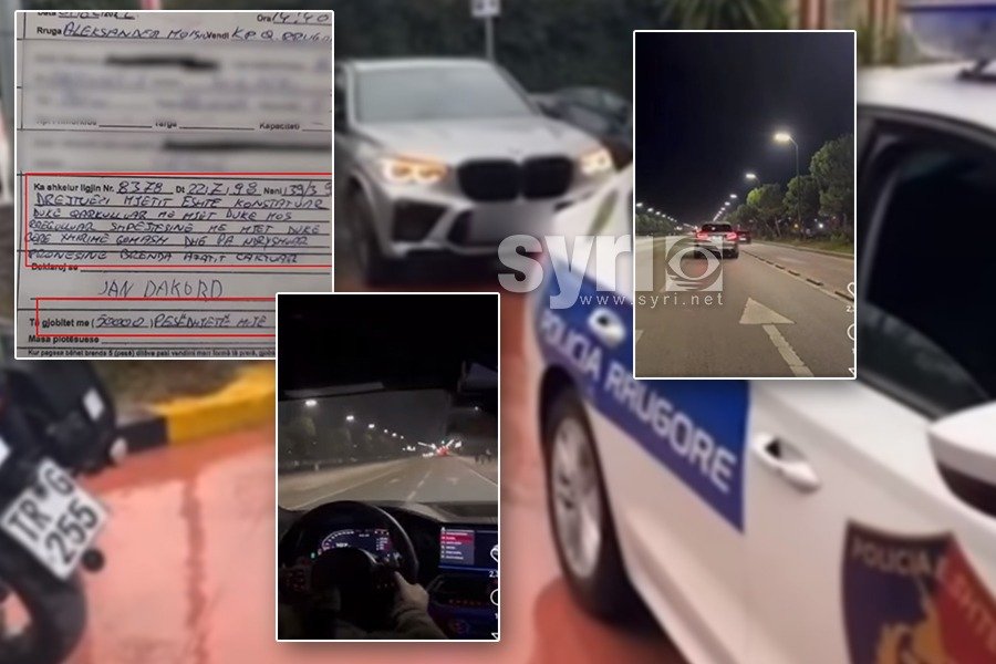 VIDEO/ Gara shpejtësie me BMW-në luksoze, ndëshkohet me gjobë