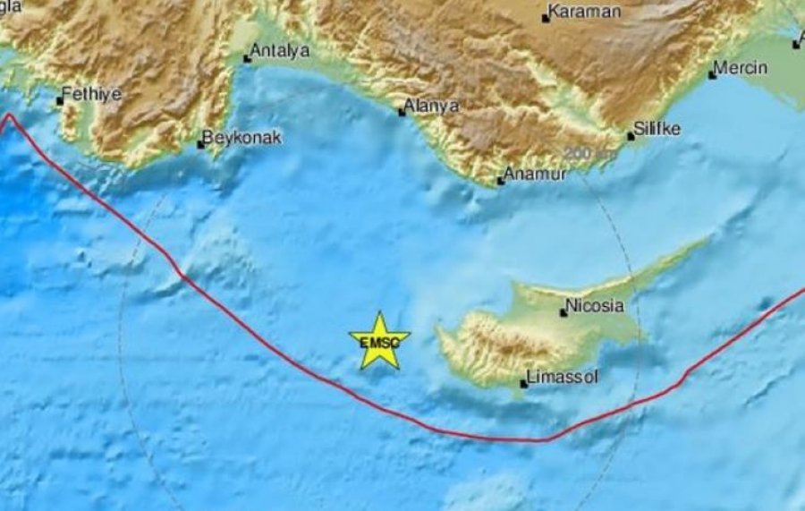 Magnituda/ Tërmet i fuqishëm në Qipro