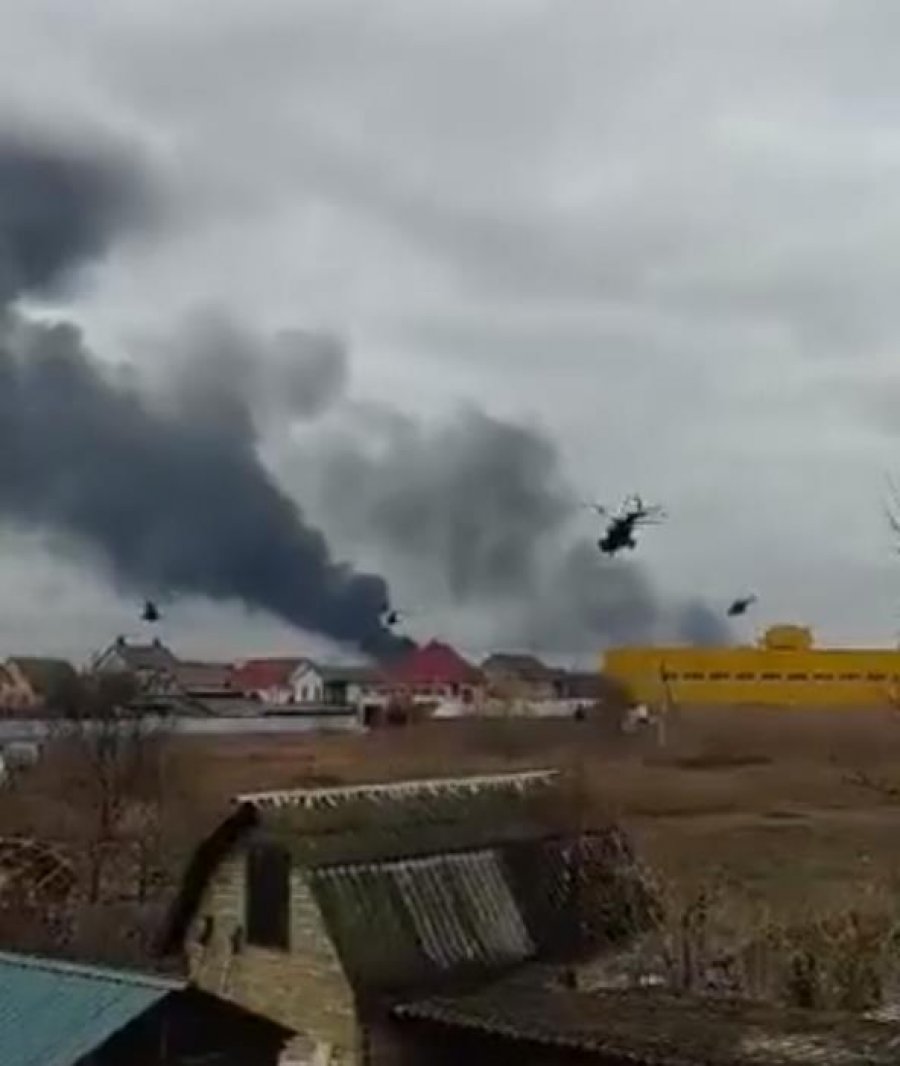 VIDEO/ Shpërthime të fuqishme në Kiev, me sulm ajror rusët marrin Aeroportin Ndërkombëtar Antonov