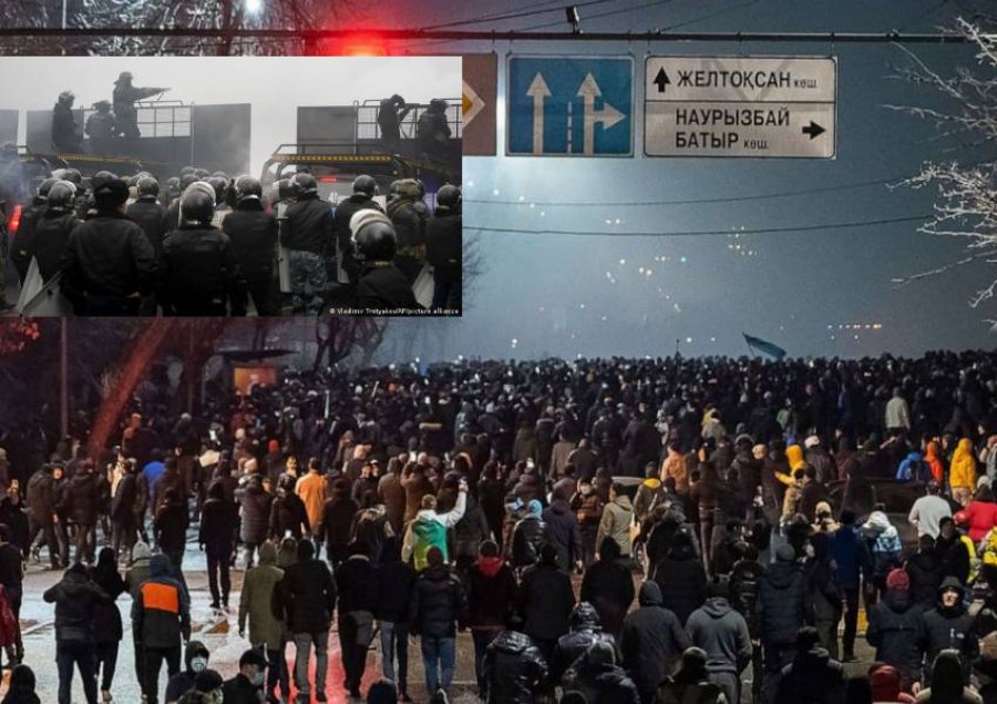 Përgjaket protesta për rritjen e çmimit të naftës, kryeqyteti kazak shpall gjendjen e jashtëzakonshme