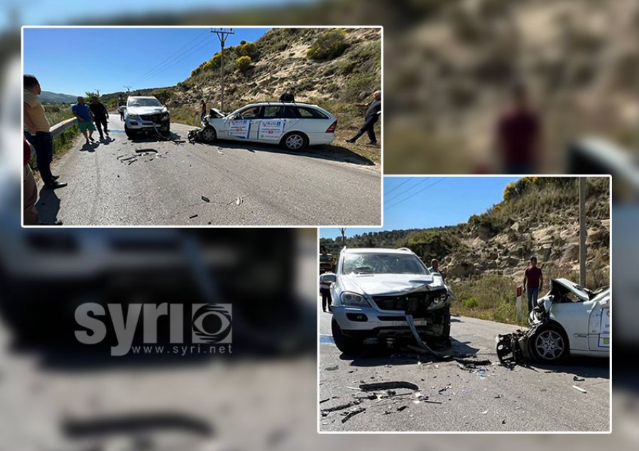 ‘Benz-at’ përplasen 'kokë më kokë' në Fier-Ballsh, plagosen 4 persona 