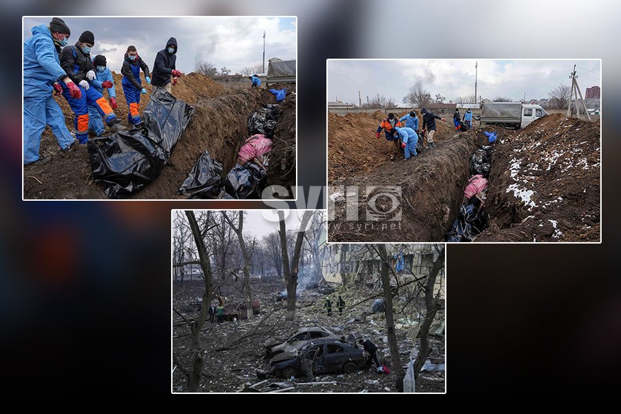 FOTO/ Pamje të rënda, varre masive për viktimat e luftës në Ukrainë