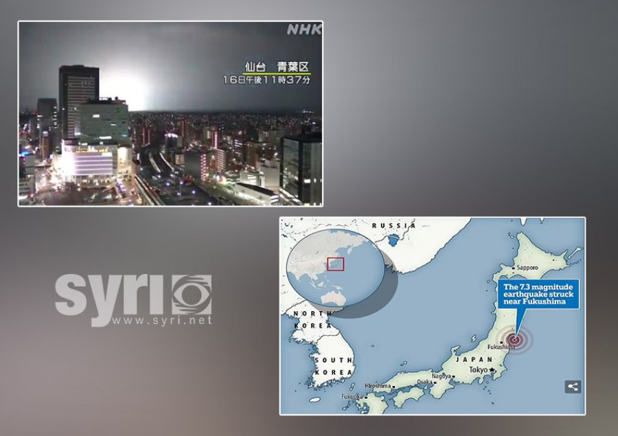 VIDEO/ Drita misterioze pas tërmetit të fuqishëm me magnitudë 7.3 që goditi Japoninë! Pritet cunami  