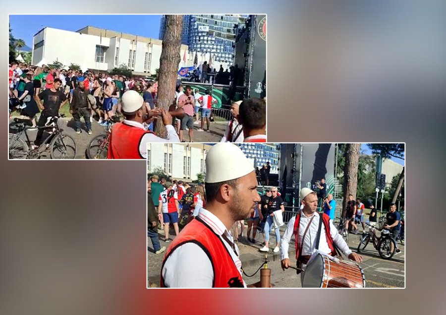 Video/ Të surprizuar nga muzika shqiptare, tifozët hollandezë kërcejnë në rrugët e kryeqytetit