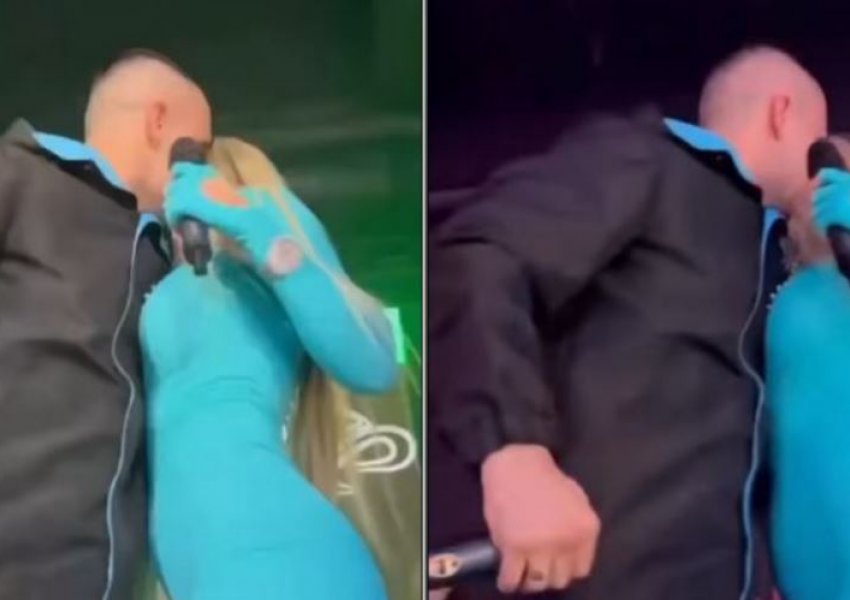 VIDEO/ Don Xhoni i dhuron një puthje Era Istrefit në mes të skenës, Ç’po ndodh mes tyre?