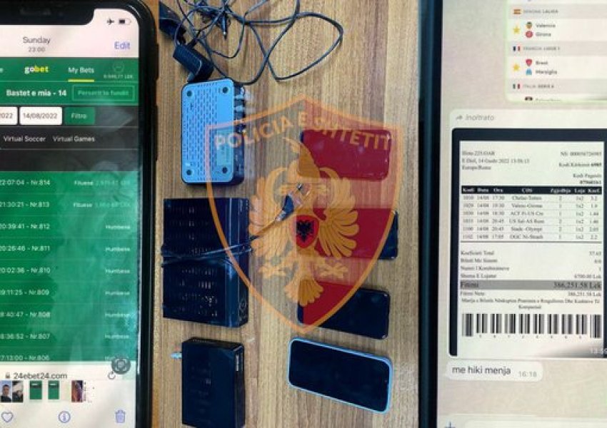 ‘Baste sportive nga celulari’/ Arrestohen 5 persona në Tiranë