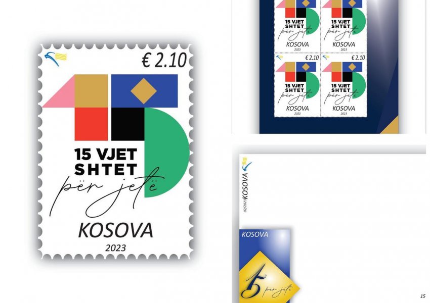 Posta e Kosovës fut në qarkullim, serinë e re të pullave '15-vjetori i Pavarësisë së Kosovës'