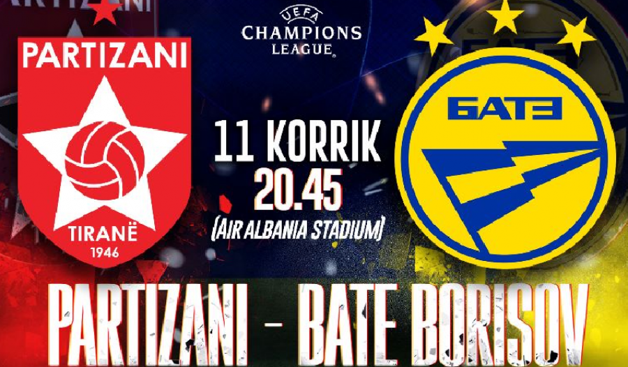 Dueli me BATE Borisov në Champions, Partizani publikon çmimet e biletave