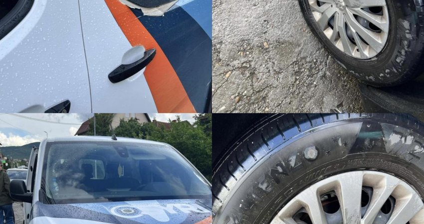 Protestuesit serb shpojnë gomat e veturave të Syri.net