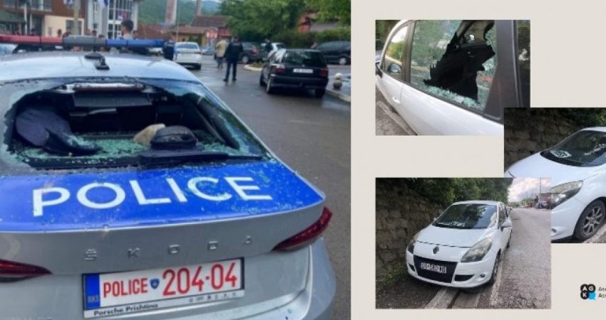 Sulmohet vetura e policisë dhe ajo e ekipit të KALLXO në Zveçan