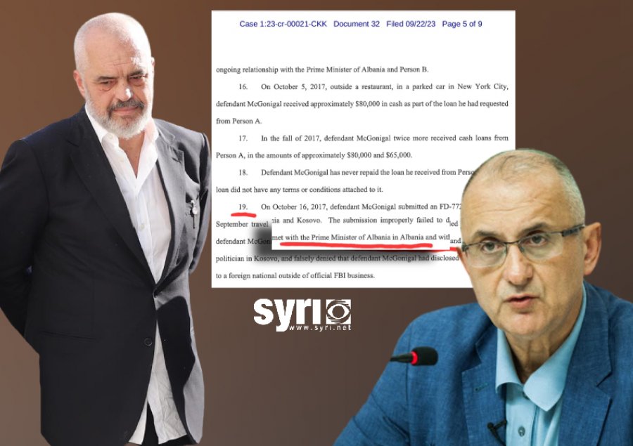 'SPAK nuk e shpëton nga burgu'/ Vasili: Fajësia e McGonigal vulos përfundimisht akuzat shumë të rënda ndaj Ramës!