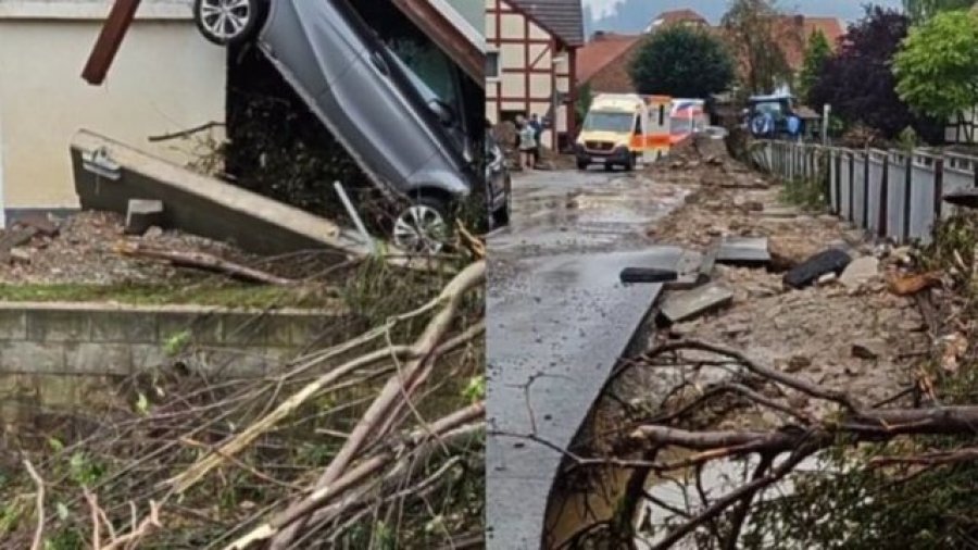 Stuhi në Gjermani/ Përmbyten rrugët, njerëzit bllokohen brenda makinave