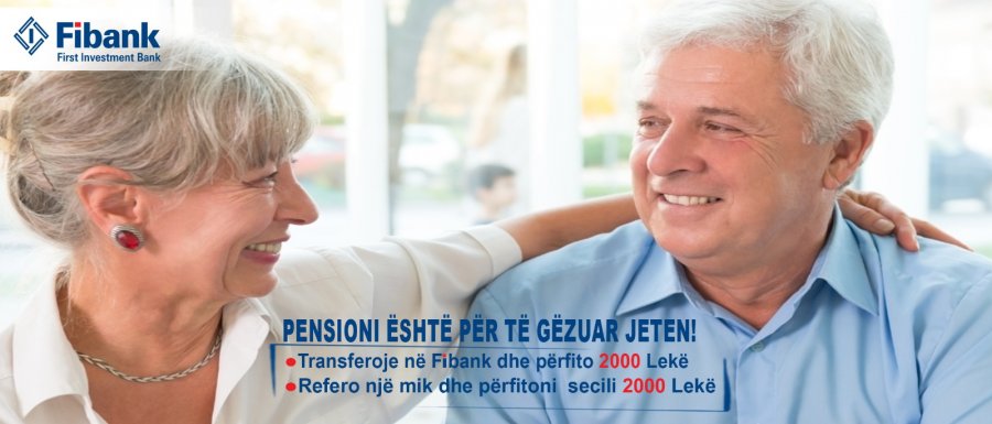 Fibank mirëpret klientët pensionistë me Bonuse në llogari dhe depozita