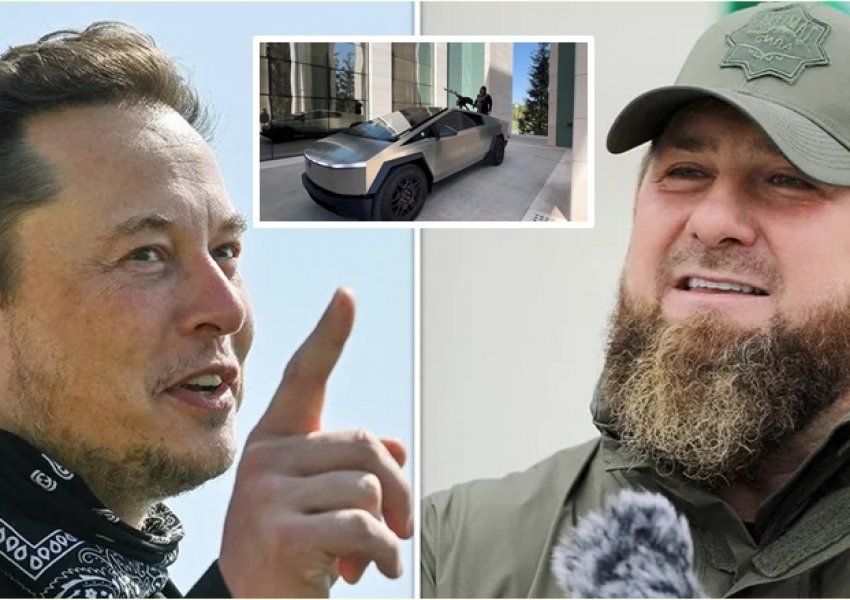 Musk mohon t’i ketë dhuruar Kadyrovit një Tesla Cybertruck, të cilin ai e pajisi me një mitraloz