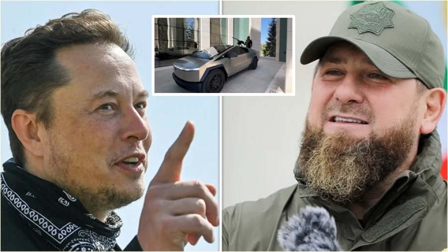 Musk mohon t’i ketë dhuruar Kadyrovit një Tesla Cybertruck, të cilin ai e pajisi me një mitraloz