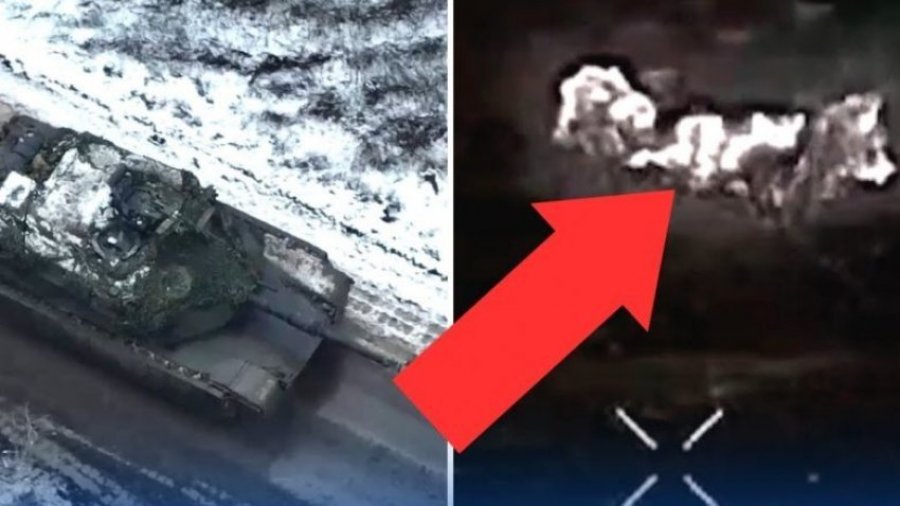 Tanku amerikan Abrams që u është dhënë ukrainasve, shihet për herë të parë në fushëbetejë