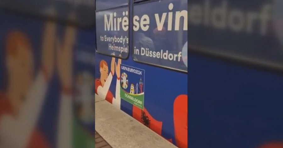 Prag EURO 2024, simbolet shqiptare pushtojnë metronë në Dyseldorf