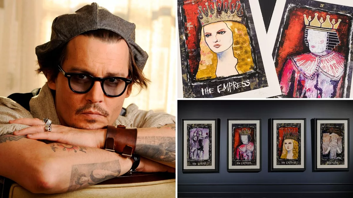 Aktori Johnny Depp frymëzohet nga letrat tarot për pikturat e tij