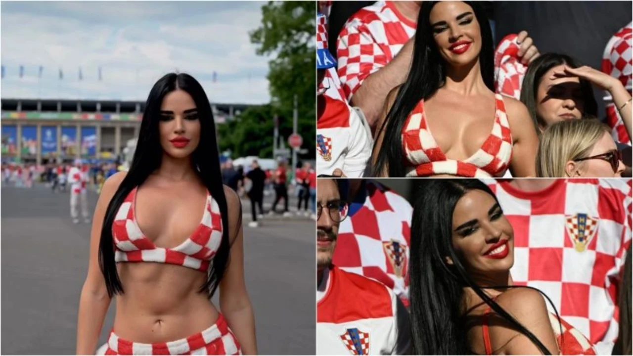 FOTOT/ Shqiptari ‘ngacmon’ tifozen më seksi në botë, çfarë nuk u pa gjatë ndeshjes Kroaci-Shqipëri 
