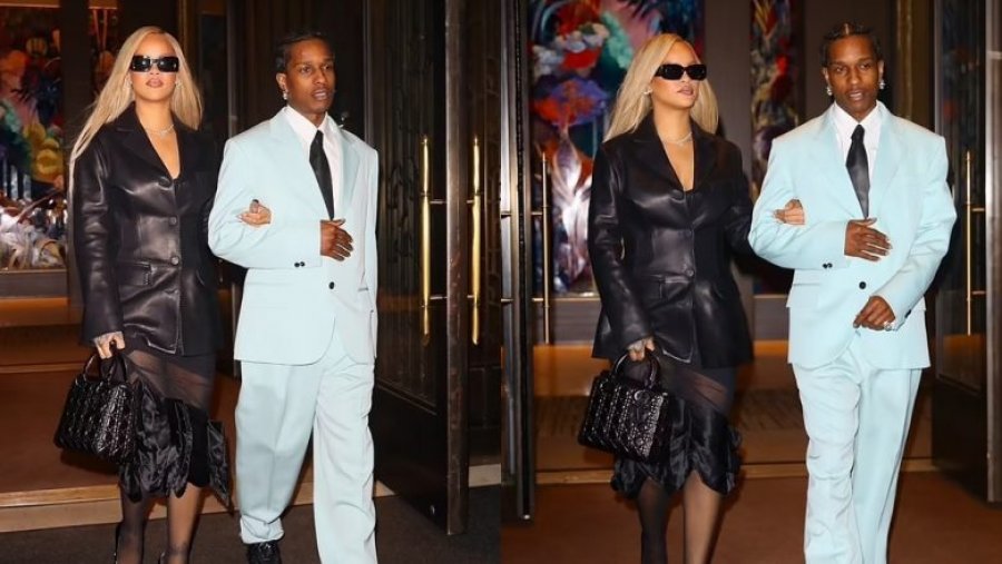 Rihanna dhe ASAP Rocky shfaqet plot stil në diplomimin e vëllait të saj në New York