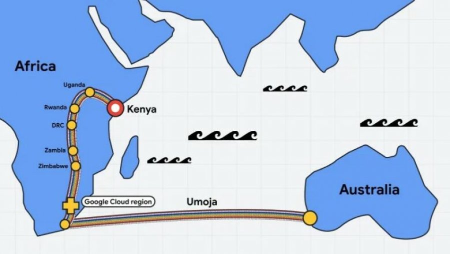 Google do të ndërtojë një kabllo me fibër optike për të lidhur Afrikën dhe Australinë