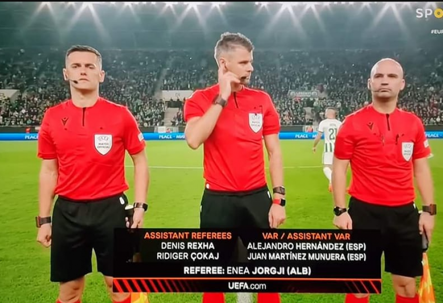 UEFA i beson arbitrave shqiptarë një tjetër ndeshje në Kupat e Europës