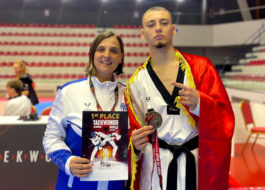 Taekwondo/ Ernest Merdanaj shkëlqen me medalje ari në ‘Albania Open G1’