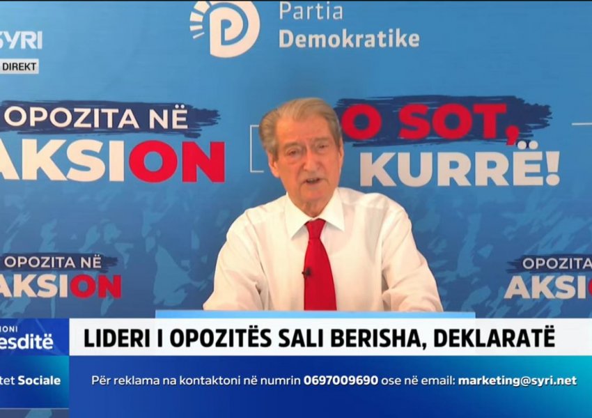 LIVE/ Kryetari i PD-së, Sali Berisha mesazh qytetarëve për protestën e 7 tetorit 