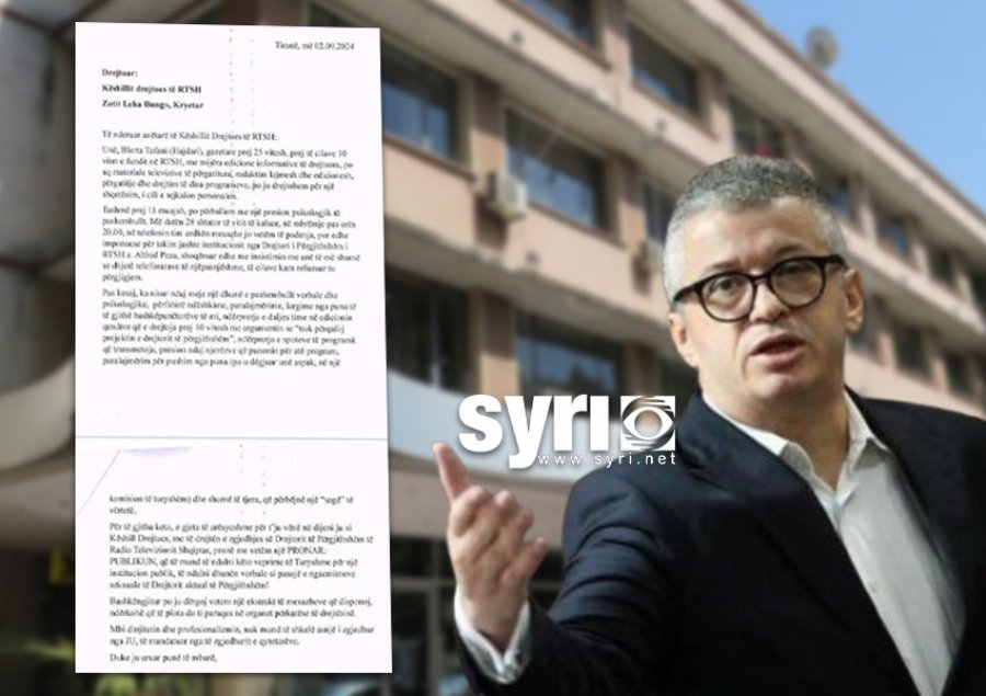 SKANDAL/ Letra drejtuar bordit të RTSH, gazetarja akuzoi Alfred Pezën për ngacmim seksual