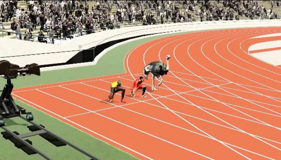 Gara e simular Bolt, Ronaldo apo një struc, ja kush do të triumfonte në sprint (VIDEO)