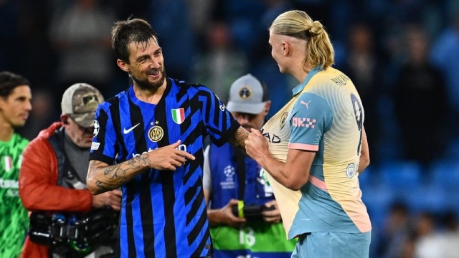 VIDEO/ Momenti kur Haaland dhe Acerbi kapen pas ndeshjes City-Inter