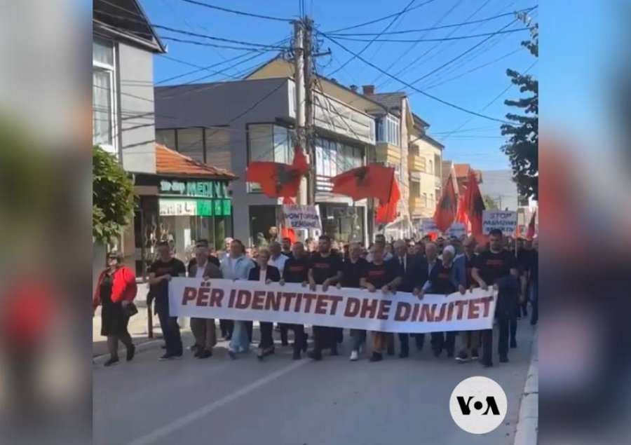 ‘Për ‘identitet dhe dinjitet’ dhe kundër diskriminimit’/ Shqiptarët e Luginës marshojnë në jug të Serbisë