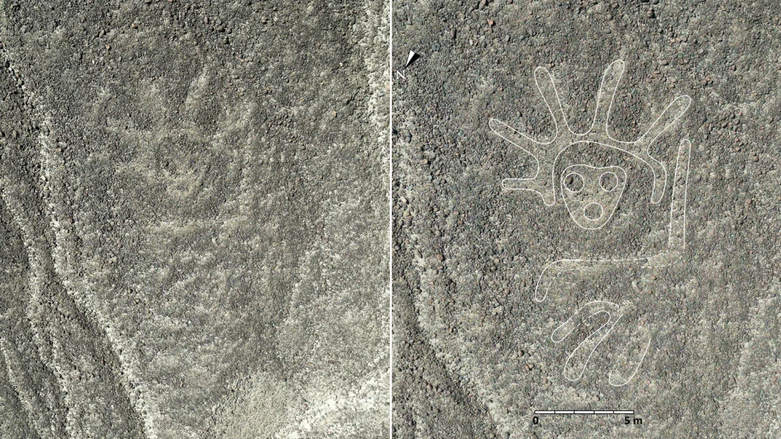 Inteligjenca Artificiale ndihmon në zbulimin e qindra simboleve të lashta të panjohura të fshehura në shkretëtirën Nazca të Perusë